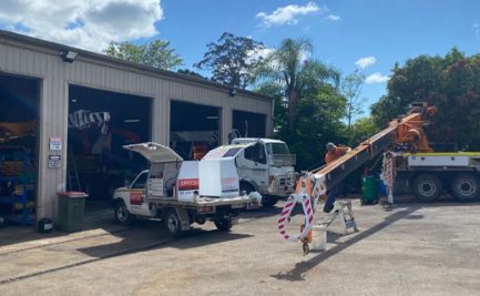 Crane In The Garage — Diesel Mechanic in Yandina, QLD