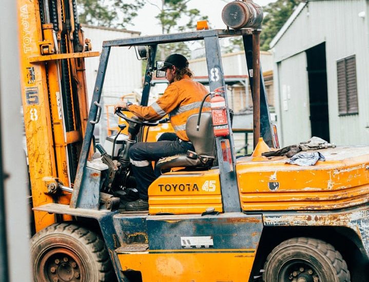 Driving Forklift — Diesel Mechanic in Yandina, QLD