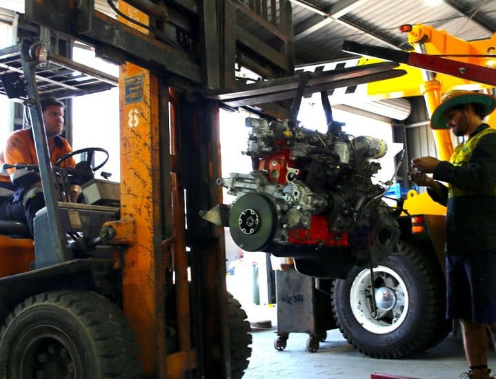 Forklift Lifting Engine — Diesel Mechanic in Yandina, QLD